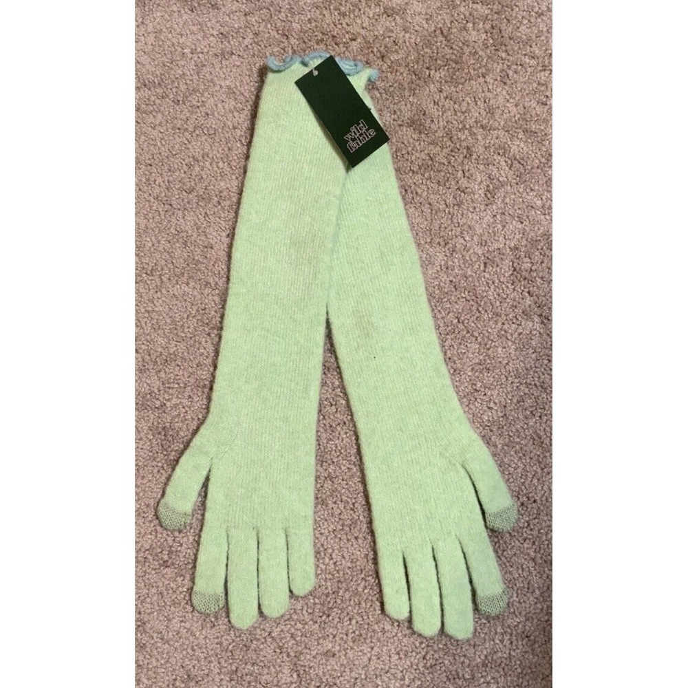 Wild Fable Womens Green Elbow Length Knit Touchscreen Gloves OS